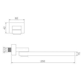 Излив с функцией переключения Raglo R473.74.03 золотой сатин